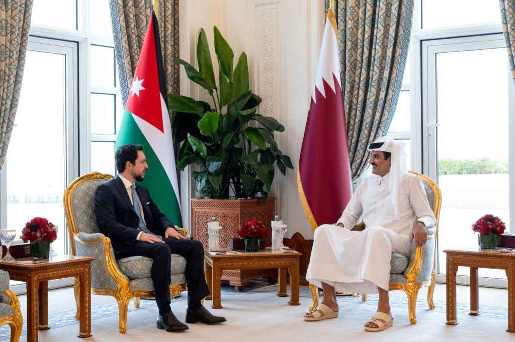 HH The Amir and Jordan’s Crown Prince Discuss Regional De-escalation and Strengthening Bilateral Ties