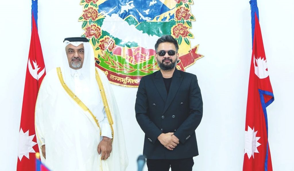 Ambassador of Qatar Participates in Meeting of Nepalese Prime Minister With Ambassadors Accredited to Nepal.