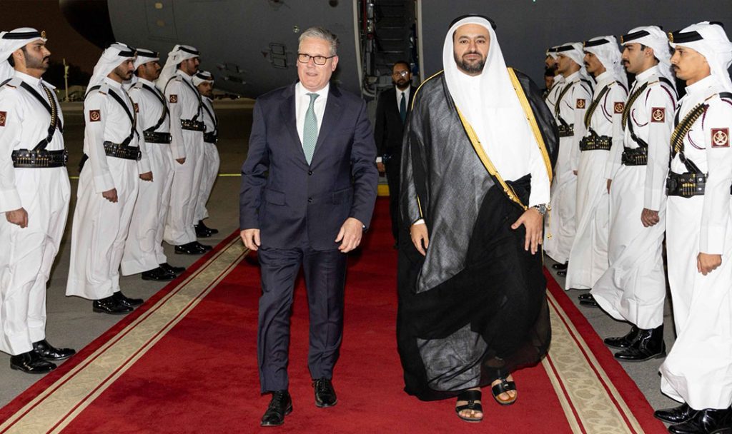 UK Prime Minister Arrives in Doha.