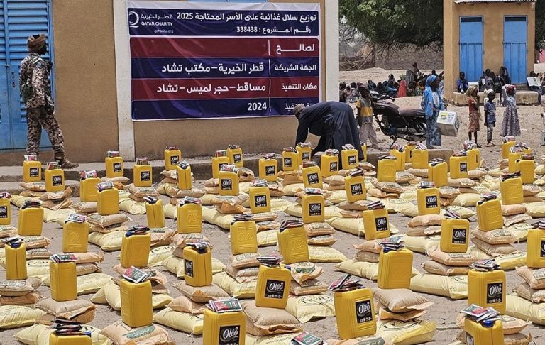 Qatar Charity Distributes Food Baskets to Vulnerable Families in Chad