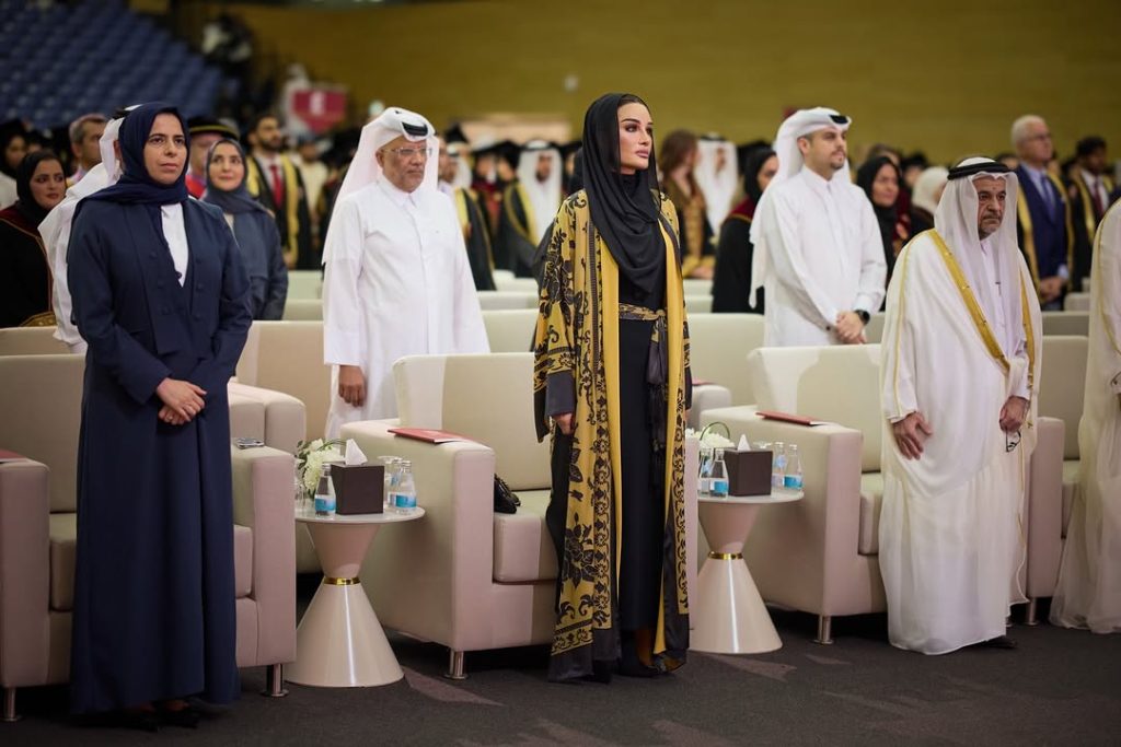 HH Sheikha Moza bint Nasser Attends Graduation Ceremony for QU Health Students